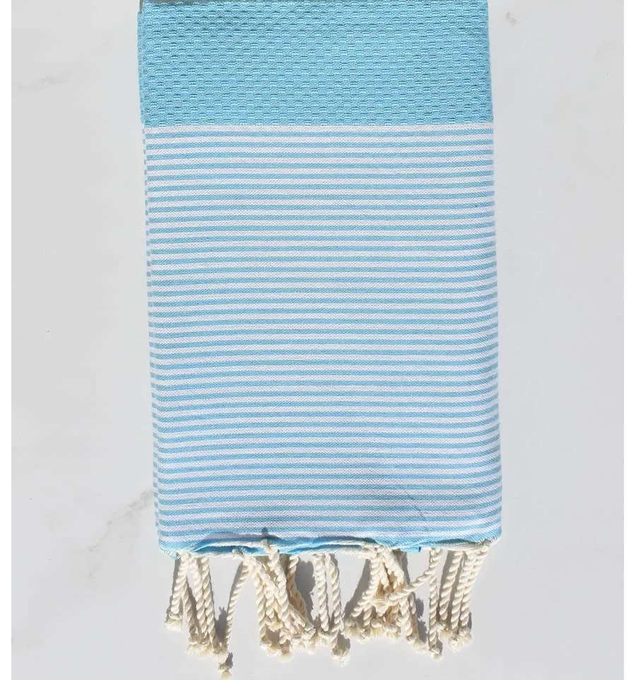 Helles Maya Waben Strandtuch mit Streifen Fouta Tunisia - 1