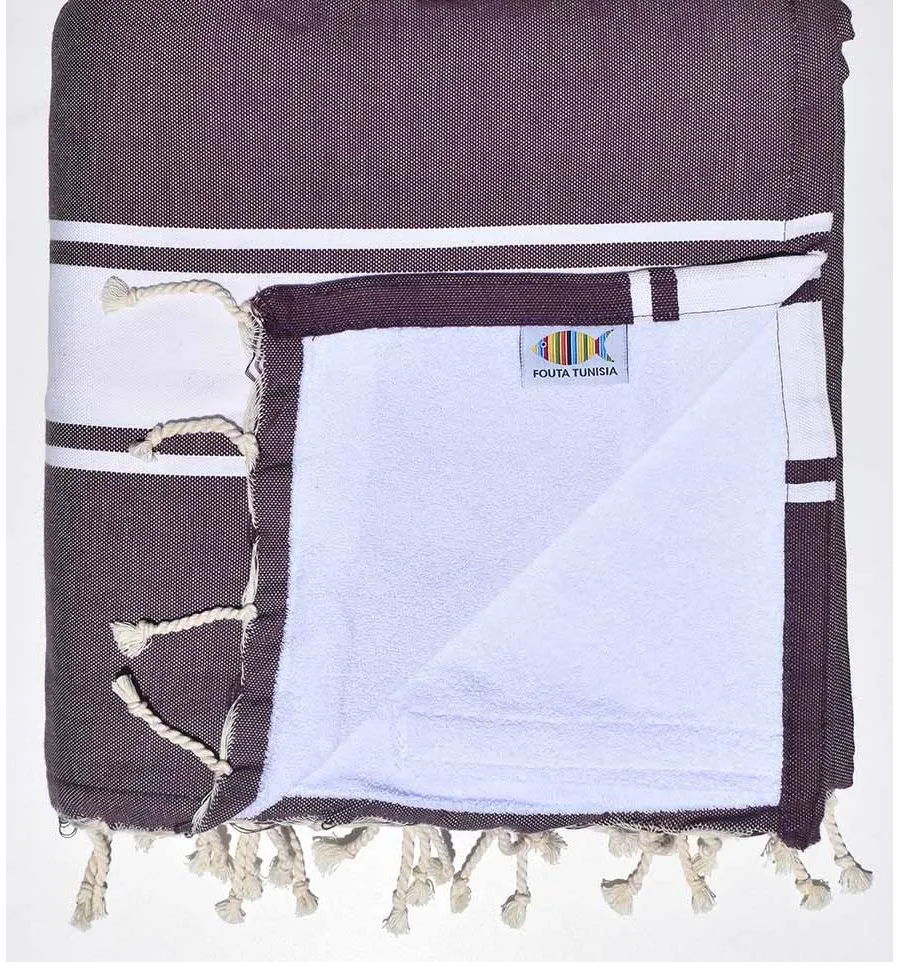 Fouta Mit Byzanz und weißem Frottee ausgekleidetes Strandtuch Fouta Tunisia - 1