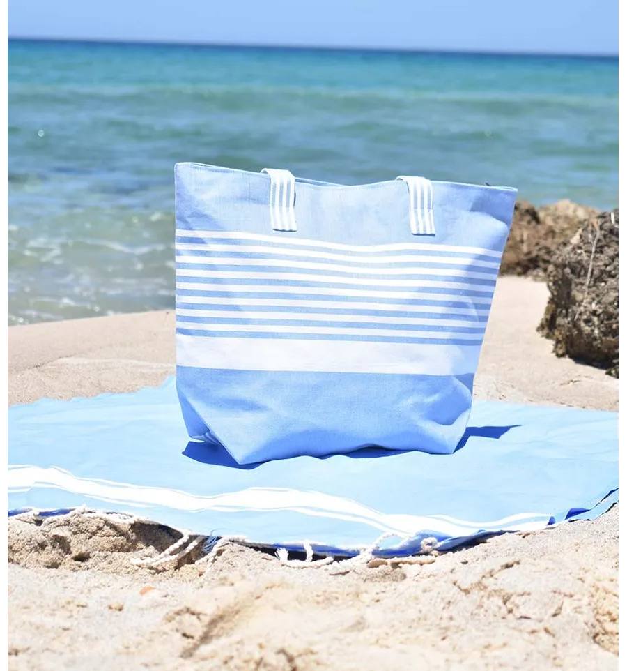 Blaue Strandtasche Fouta Tunisia - 2