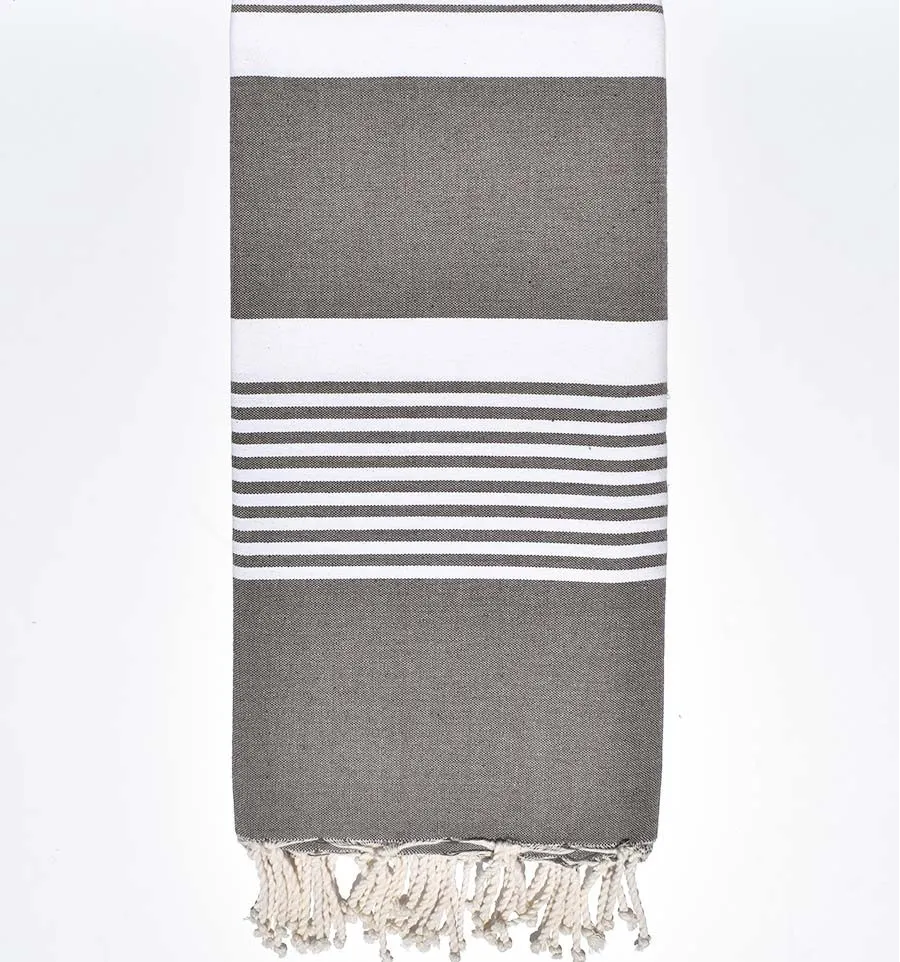 Bettwäsche dunkles Taupe 1.90m*2m Fouta Tunisia - 1