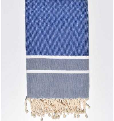 Strandtuch Chevron Blue Fouta Tunisia - 1