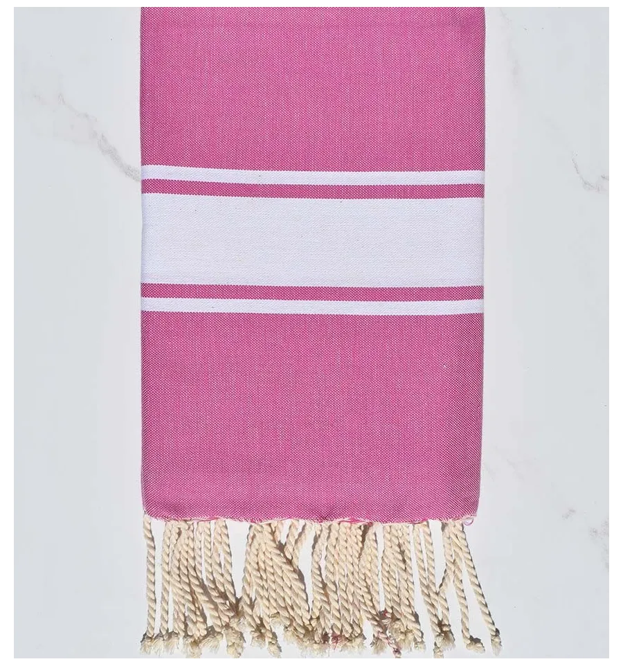 Strandtuch rosa Orchidee Fouta Tunisia - 1