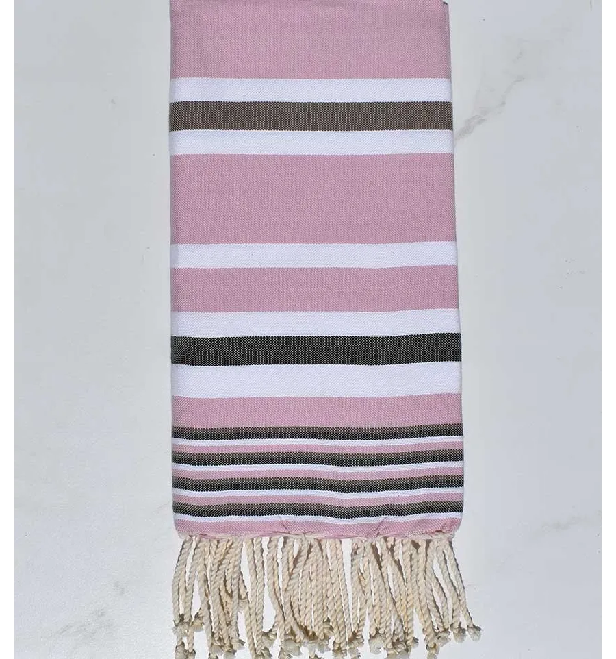 Fouta dina rosa mit Streifen Fouta Tunisia - 1