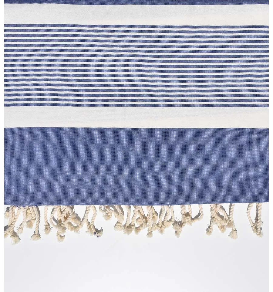 Bettüberwürfe blasses Jeansblau 2m*2.80m Fouta Tunisia - 3