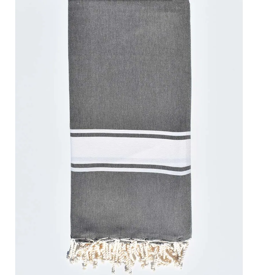 Bettüberwurf  taupe braun Fouta Tunisia - 1