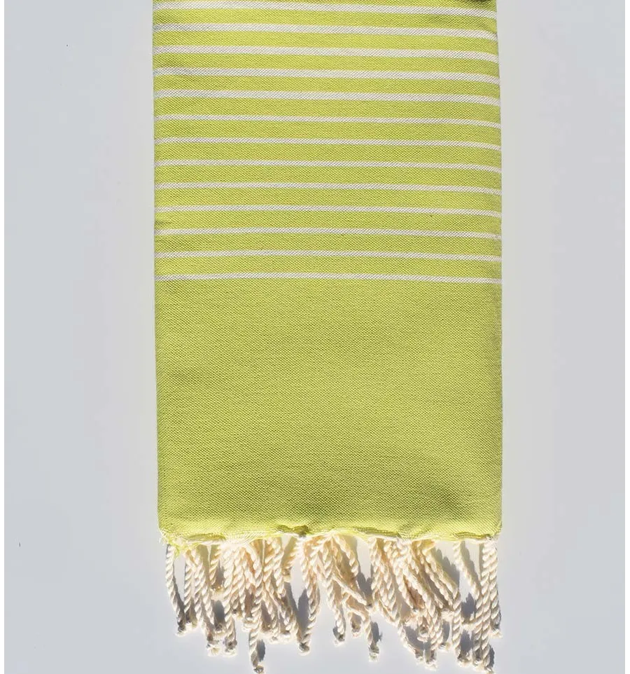 Fouta platte gestreifter grüner Anis Fouta Tunisia - 1