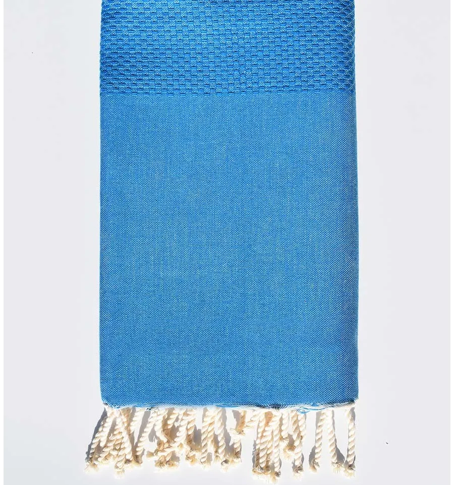 FOUTA einfache entenblaue Wabe Fouta Tunisia - 1