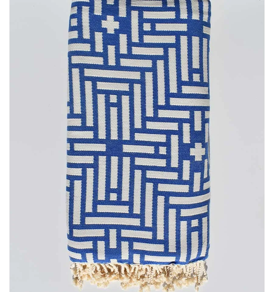 Bettüberwurf Ultramarinblau 2.8m*2m Fouta Tunisia - 1