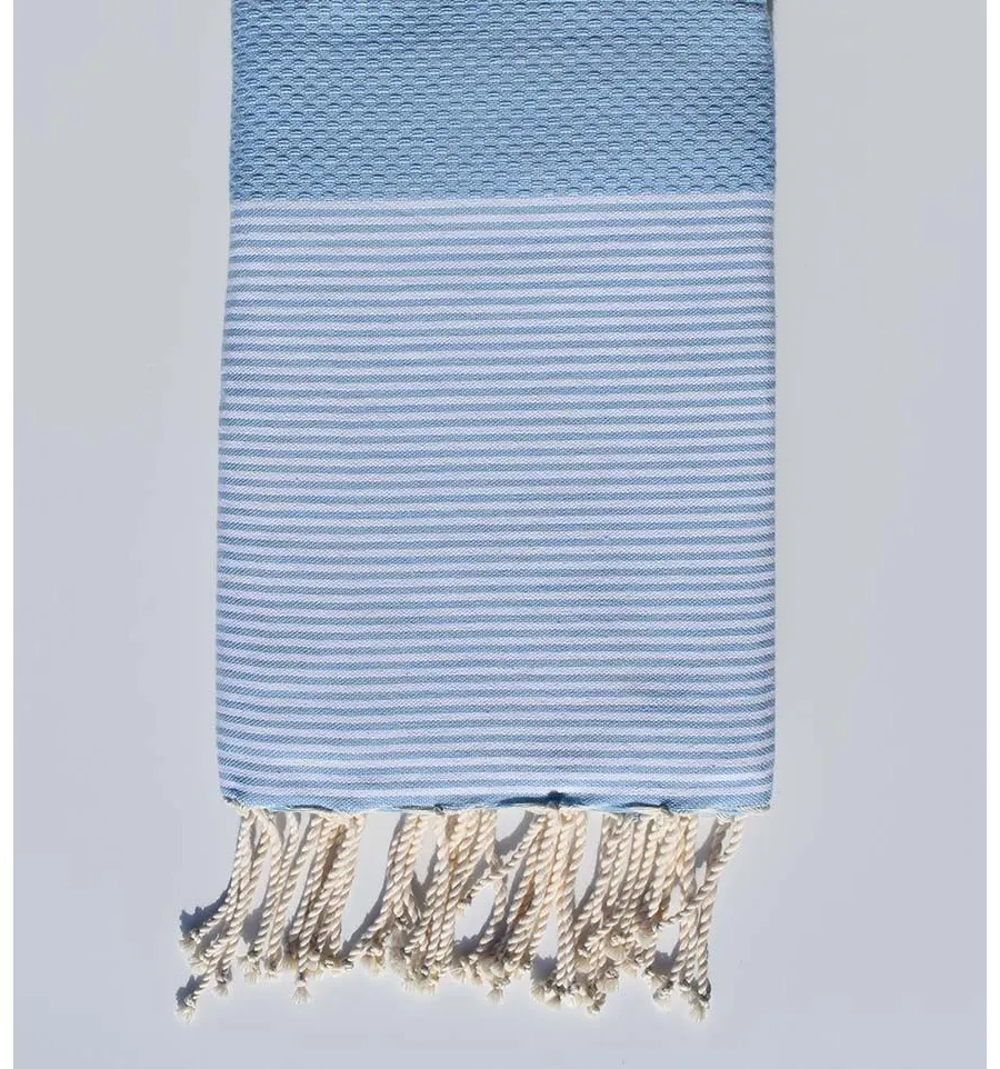 FOUTA Blue Licht Himmel weiß gestreift Fouta Tunisia - 1