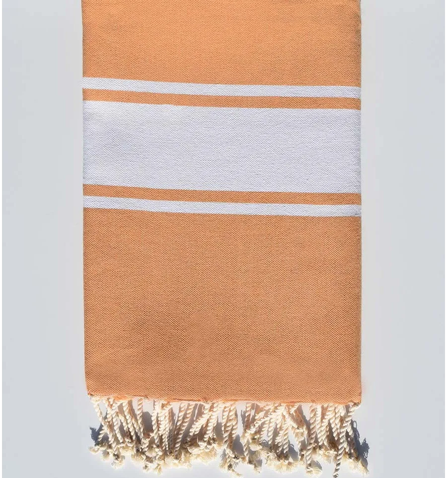 Strandtuch flach Ocker Fouta Tunisia - 1