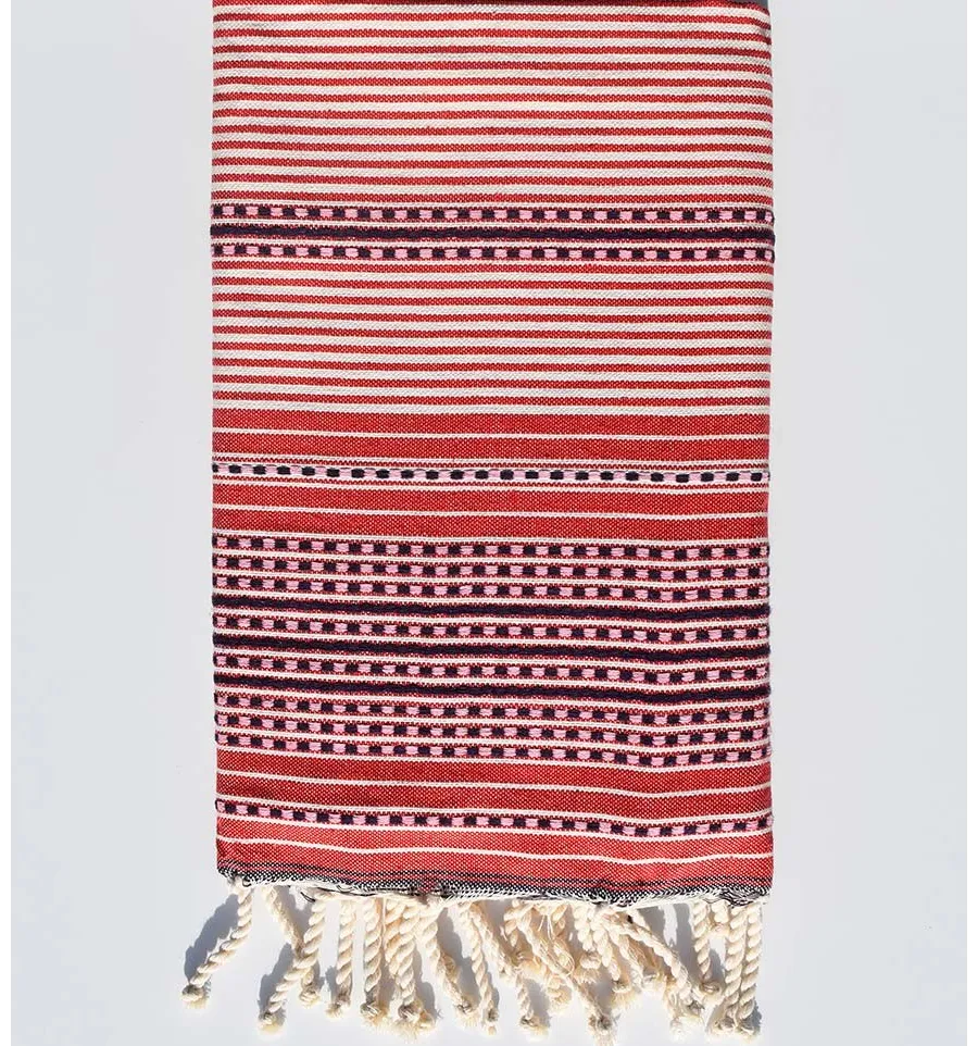 Fouta Arabeske rot Fouta Tunisia - 1