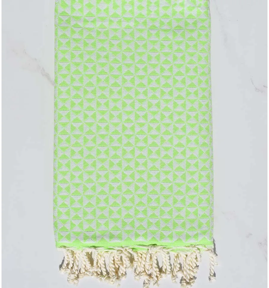 Frühlingsgrünes Schmetterlingsstrandhandtuch Fouta Tunisia - 1