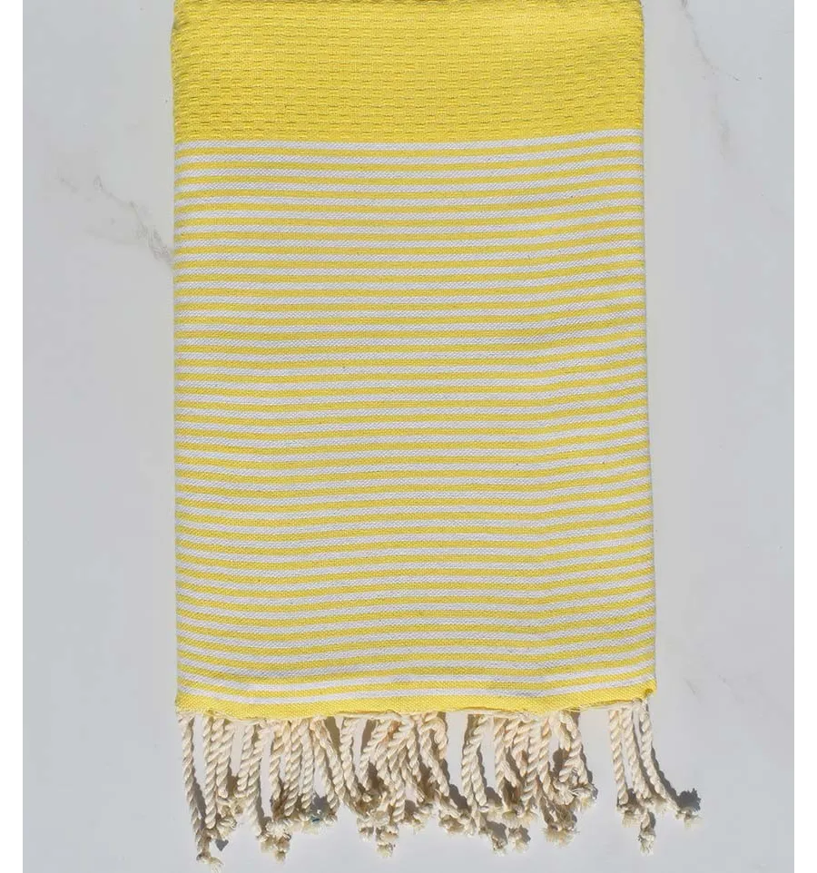 Fouta waben blasses Gelb Fouta Tunisia - 1