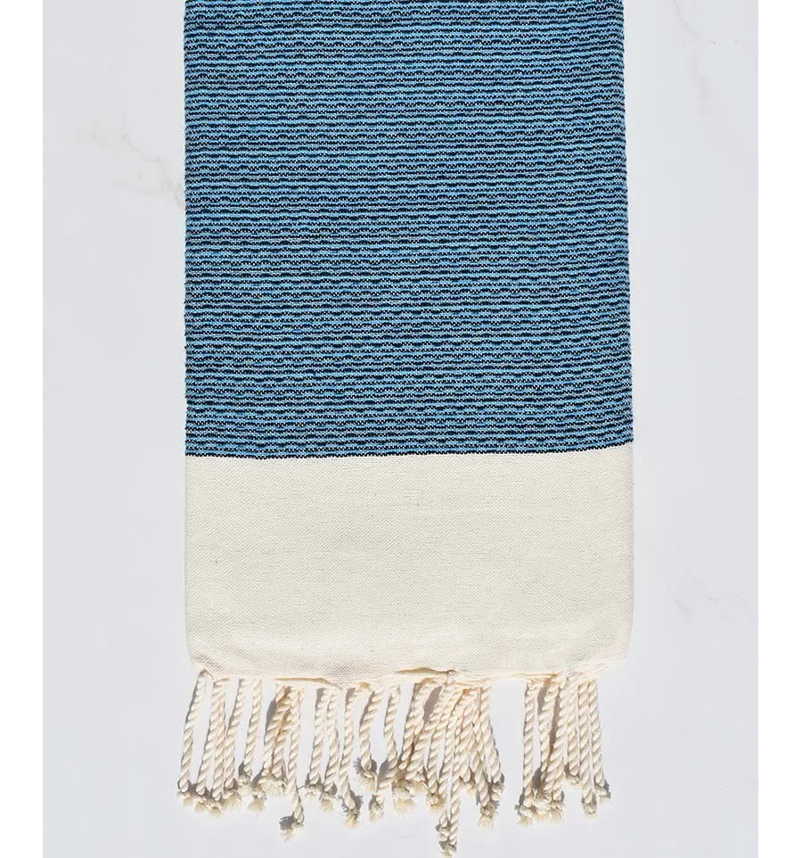 PIQUE-PIQUE nachtblaues und blaues Strandtuch Fouta Tunisia - 1