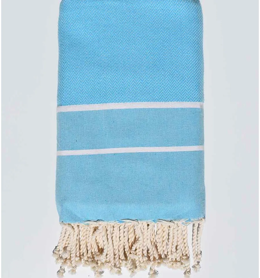 BETTÜBERWÜRFE dunkles Türkis 2m*1.9m Fouta Tunisia - 1