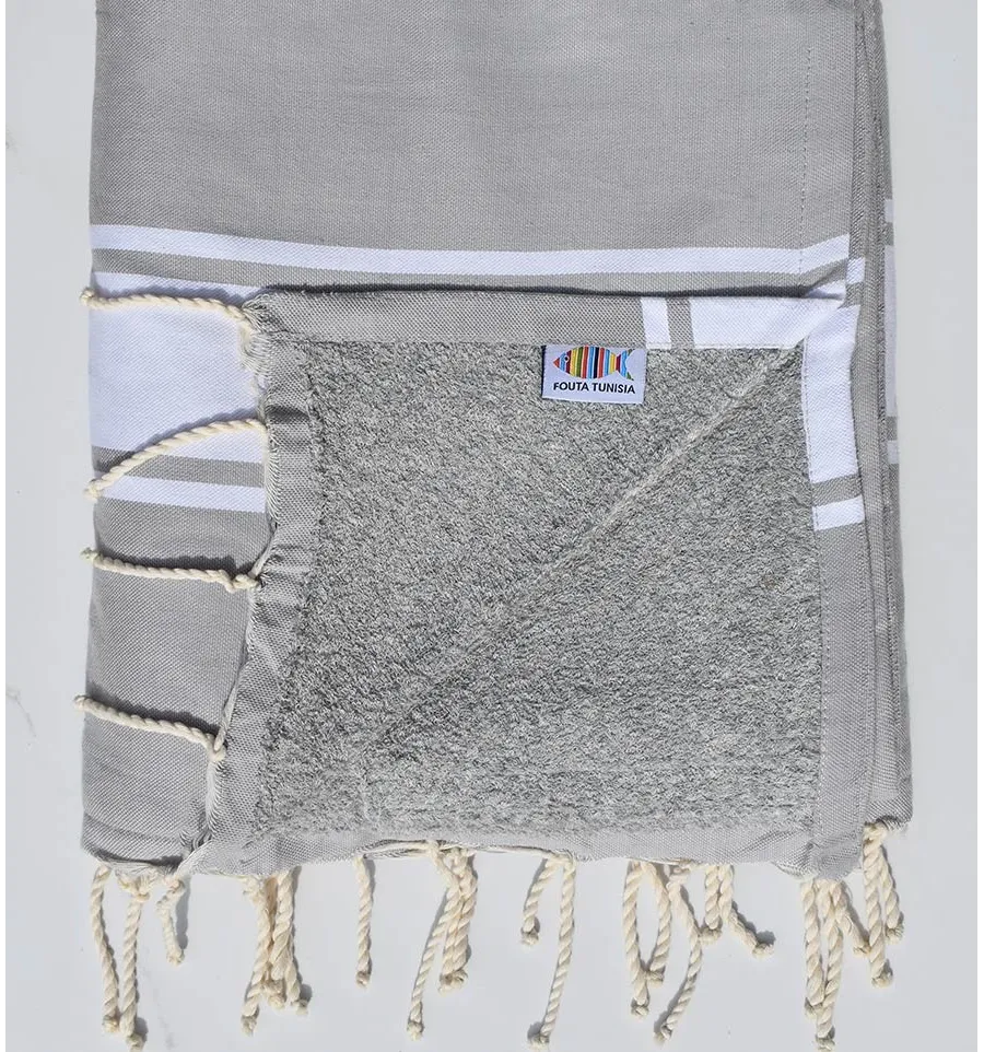 Strandtuch Tourdille mit Frottee Fouta Tunisia - 1