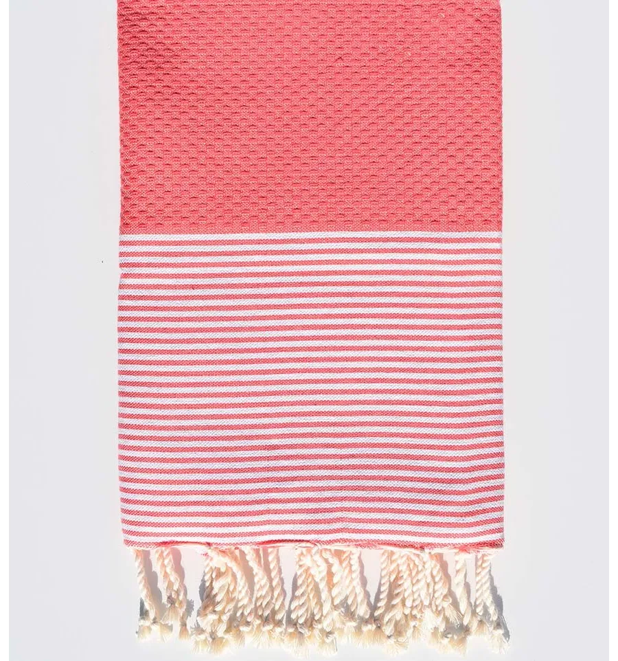 Hamamtücher bienenwabe incarnadin rosa Fouta Tunisia - 1