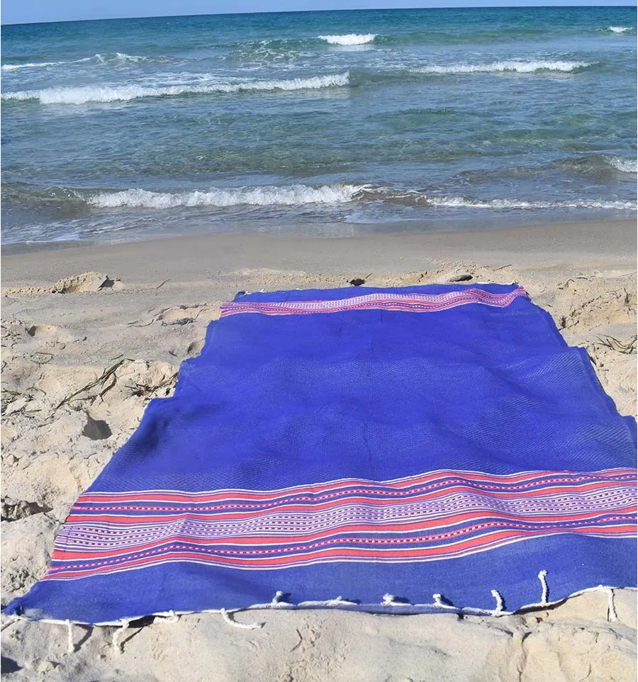 Strandtuch Arabesken blau Fouta Tunisia - 1