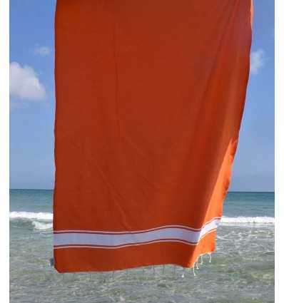 Fouta weiß gestreift orange Fouta Tunisia - 3