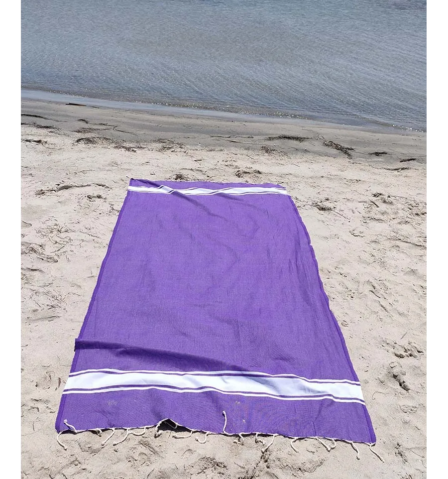 Strandtuch  platte lila Amethyst Fouta Tunisia - 1