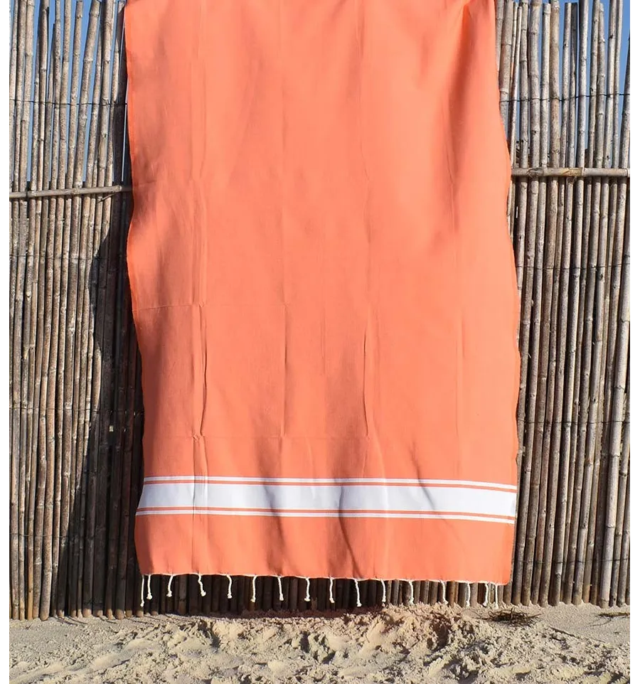 Strandtuch platte Koralle Fouta Tunisia - 3