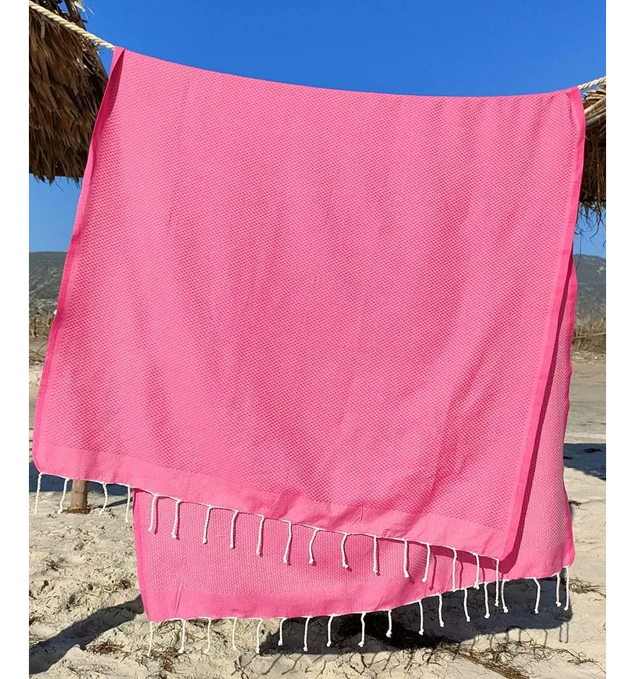 Tamatia rosa einfarbig Strandtuch Fouta Tunisia - 1