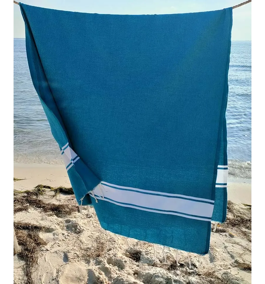 Strandtuch platte Ente blau  - 1