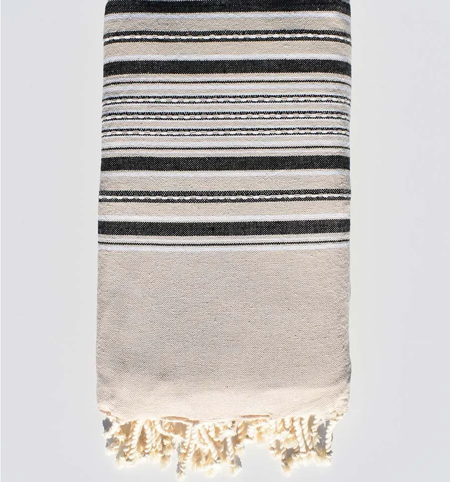 Große Strandtuch vanillebeige Fouta Tunisia - 1