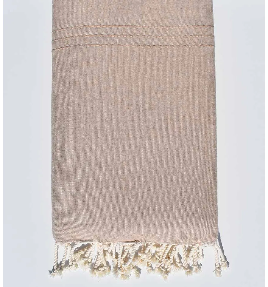 Bettüberwürfe dunkelbeige Fouta Tunisia - 1