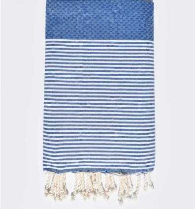 Fouta Wabe smalt blau Fouta Tunisia - 1