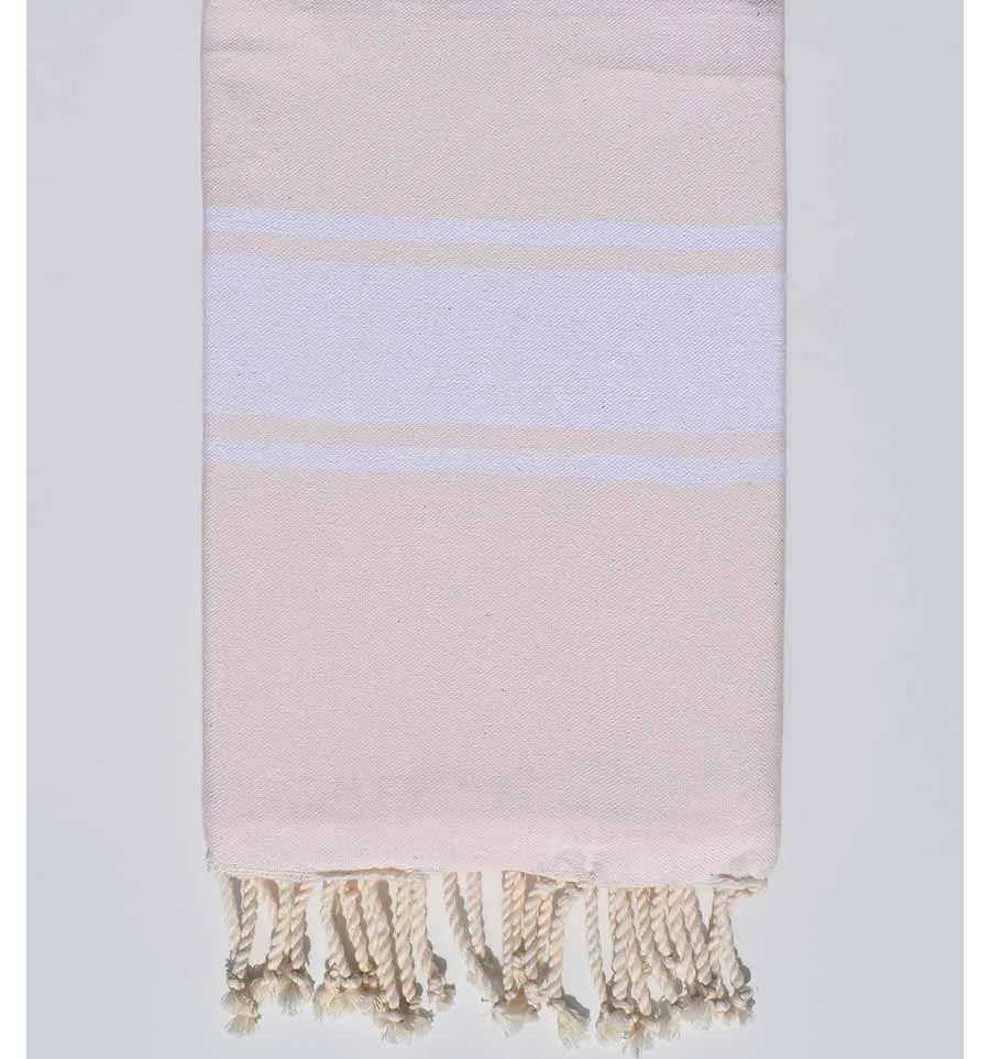 Fouta Platte hellrosa Dragee Fouta Tunisia - 1