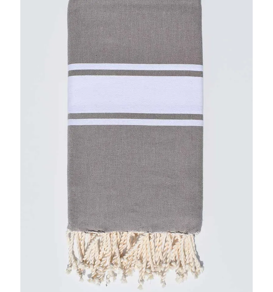 Bettüberwürfe leichtes taupe Fouta Tunisia - 1