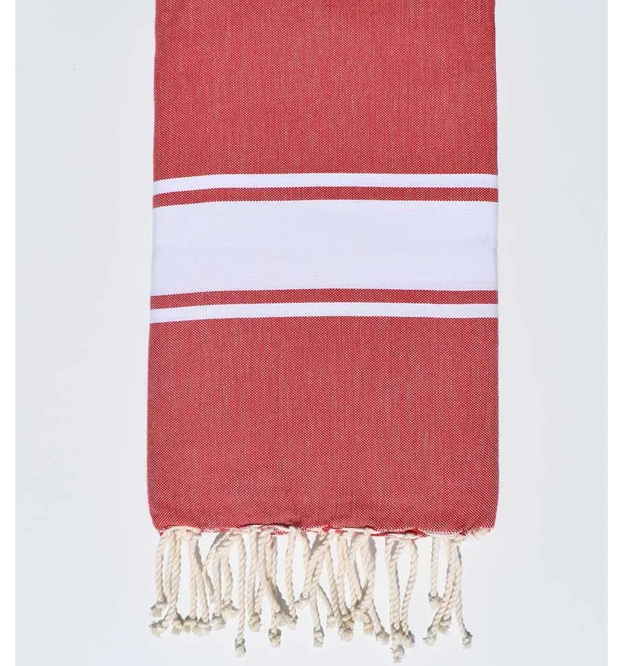 fouta platte dunkelrot Fouta Tunisia - 1