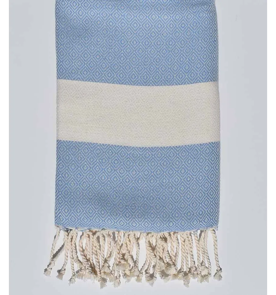 Strandtuch Diamant hellblau Fouta Tunisia - 1