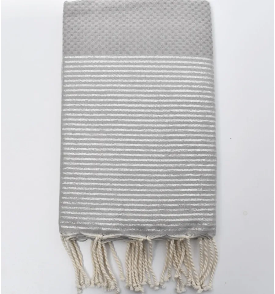 Strandtuch Waben Mastixfarbenes mit Lurex Fouta Tunisia - 1