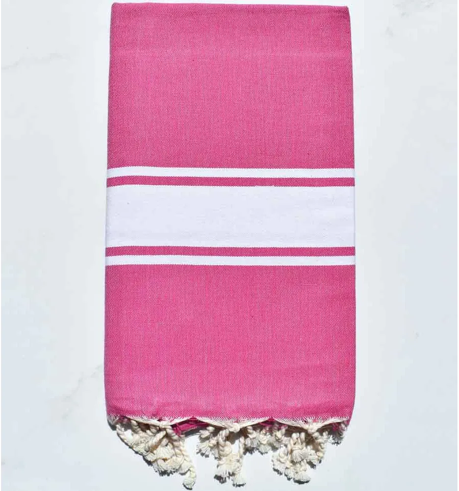 Strandtuch dunklem Magenta Rosa Fouta Tunisia - 1