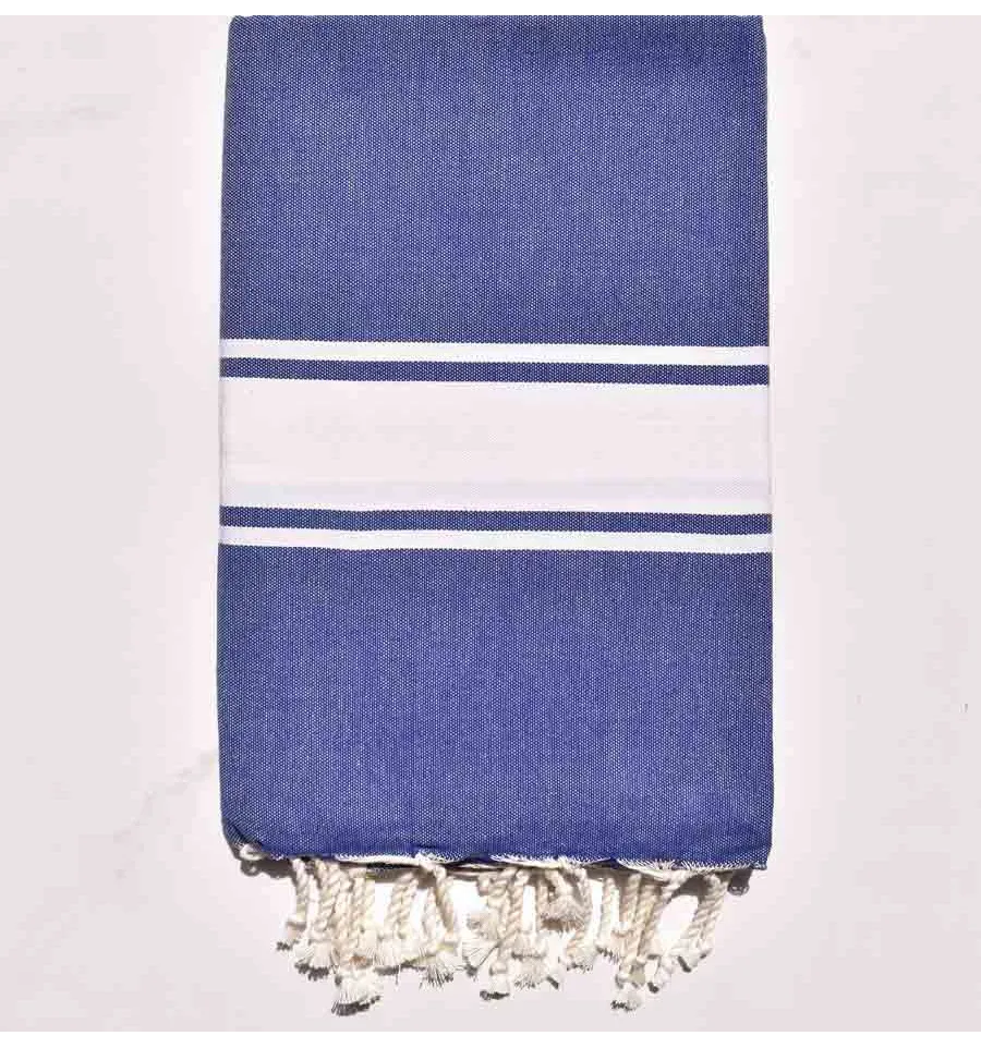 Jean blaues Strandtuch Fouta Tunisia - 1