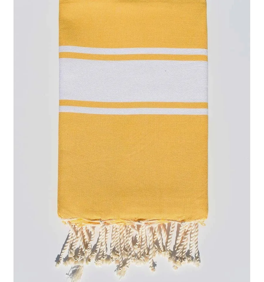 Strandtuch platte safrangelb Fouta Tunisia - 1