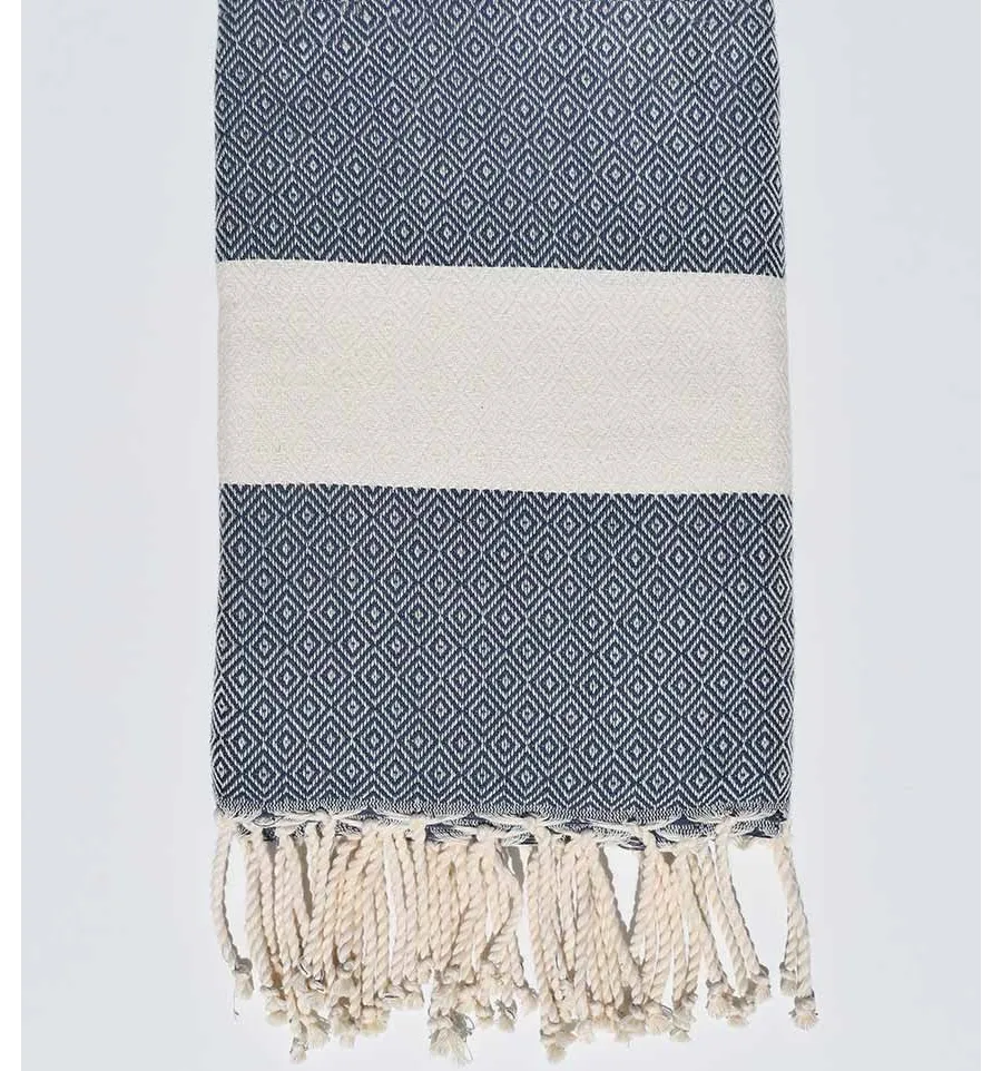 Strandtuch Diamant jeansblau Fouta Tunisia - 1