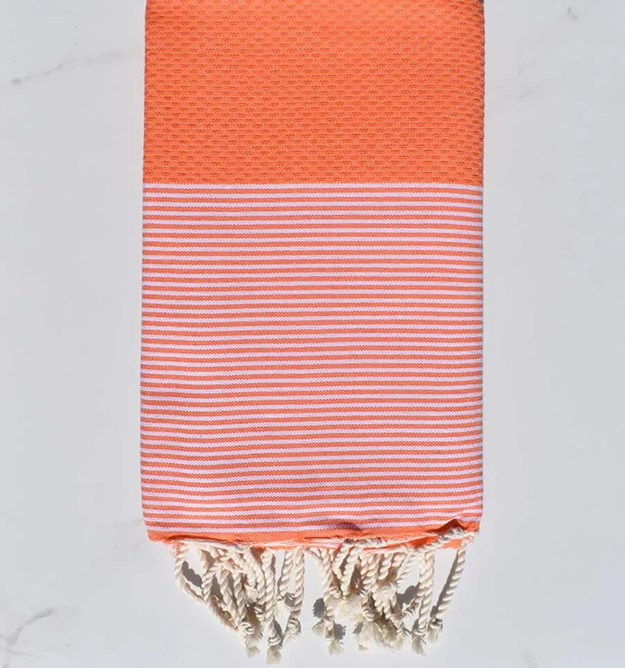 Fouta waben helles Pastellorange Fouta Tunisia - 1