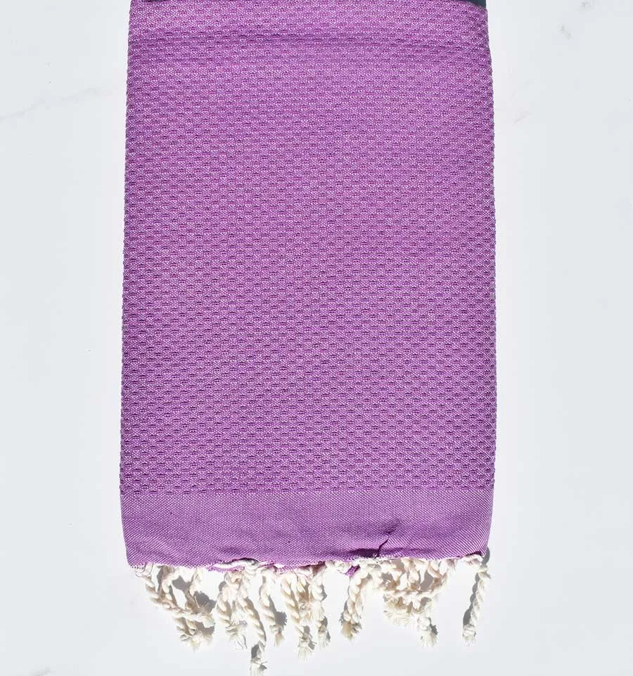 FOUTA einfache hellviolette Wabe Fouta Tunisia - 1