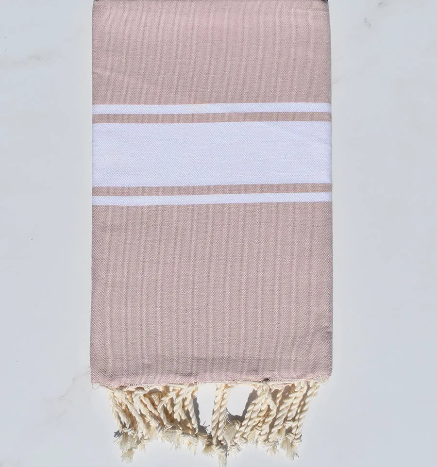 Strandtuch Fouta platte Rosentee Fouta Tunisia - 1