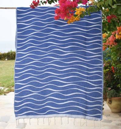 Strandtuch Hawaii Blau Fouta Tunisia - 1