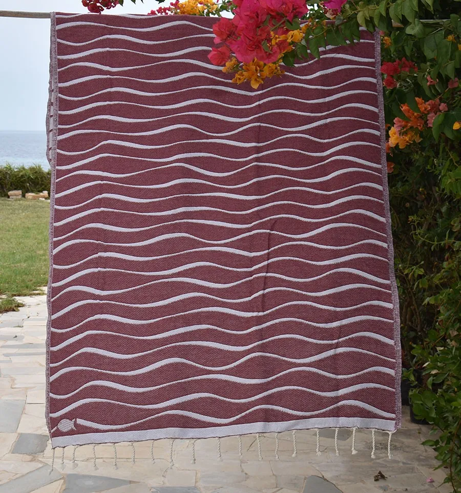 Strandtuch Hawaii Bordeaux Fouta Tunisia - 1