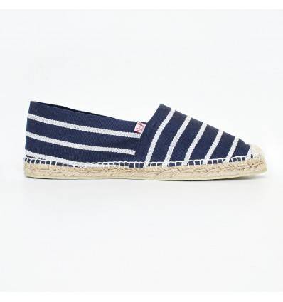 Marineblau mit Streifen Herren Espadrilles Crabster - 1