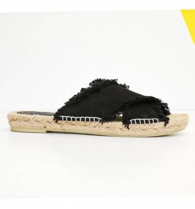 Schwarze Damen Mules Crabster - 1