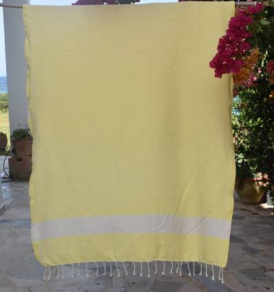 Strandtuch Diamant Hellgelbes Fouta Tunisia - 1