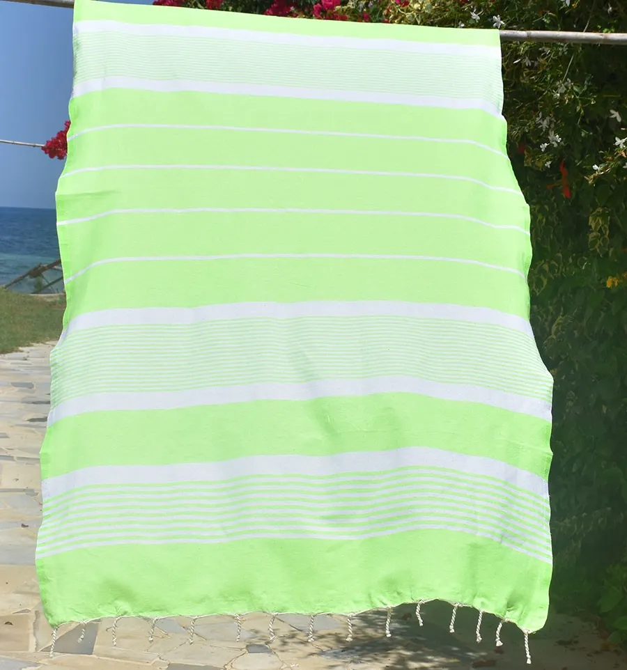 Strandtuch Arthur Neongrün Fouta Tunisia - 1