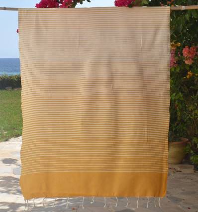 Strandtuch Portofino Senfgelb Fouta Tunisia - 1