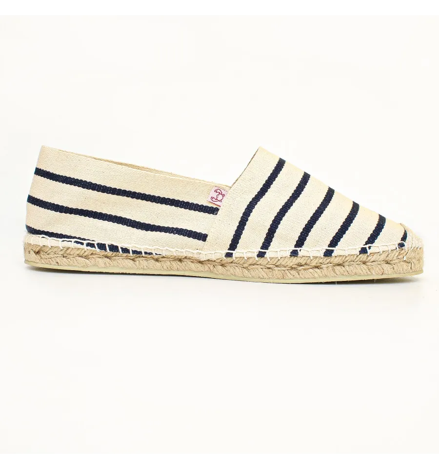 Creme und Marineblau Herren Espadrilles Crabster - 1